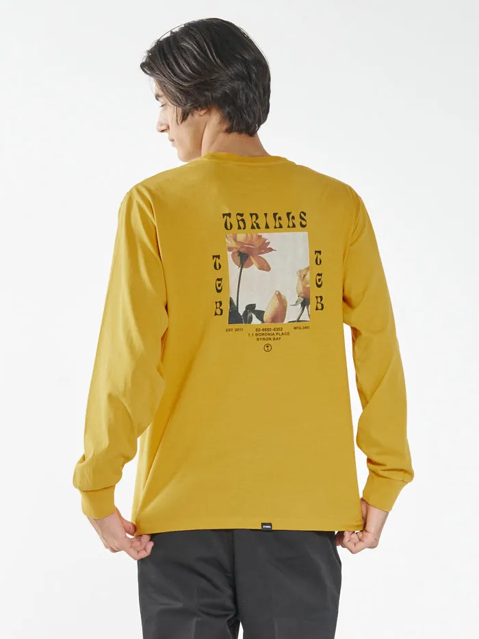 Mens Thief Of The Night Merch Fit Long Sleeve Tee Power Gold Thrills Tees and Tank Tops