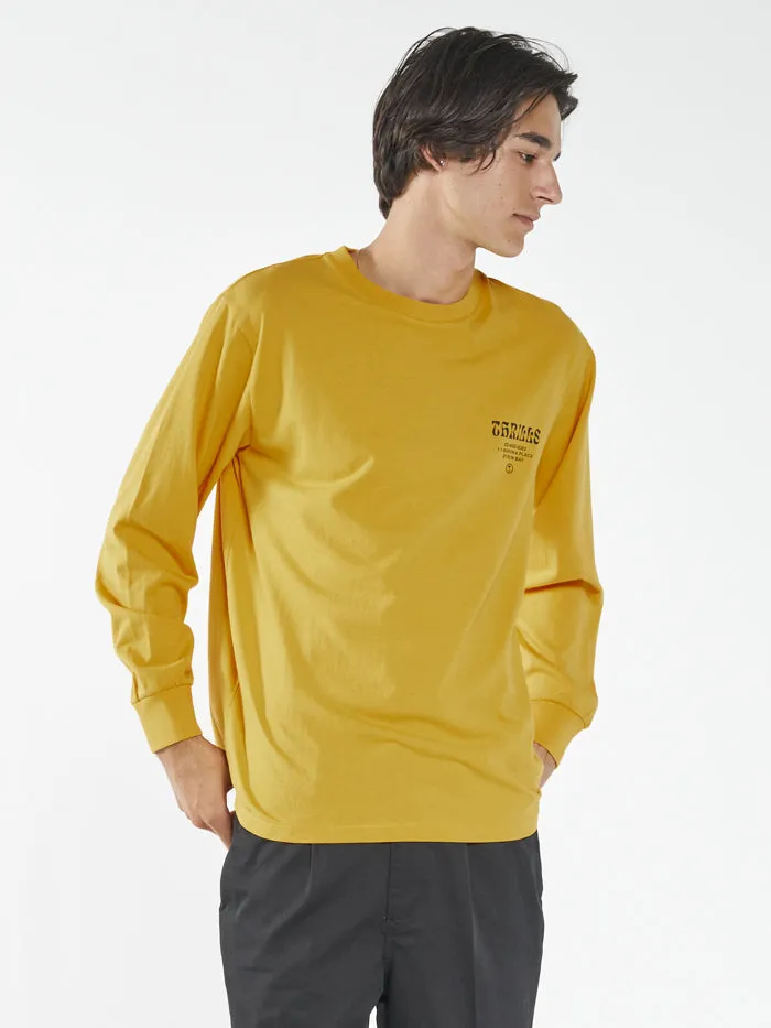 Mens Thief Of The Night Merch Fit Long Sleeve Tee Power Gold Thrills Tees and Tank Tops
