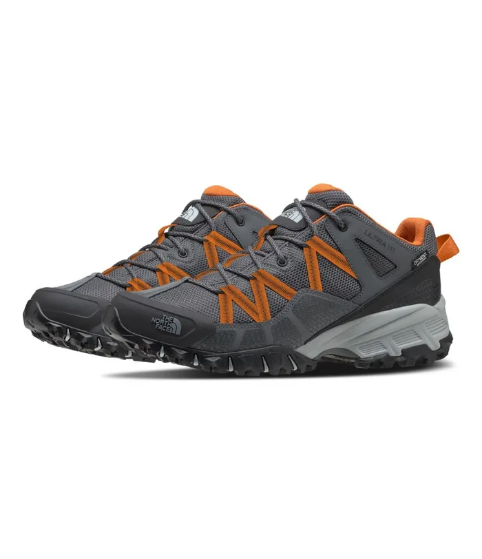 Mens Ultra 111 WP Zinc Greyburnt Orange The North Face Sneakers