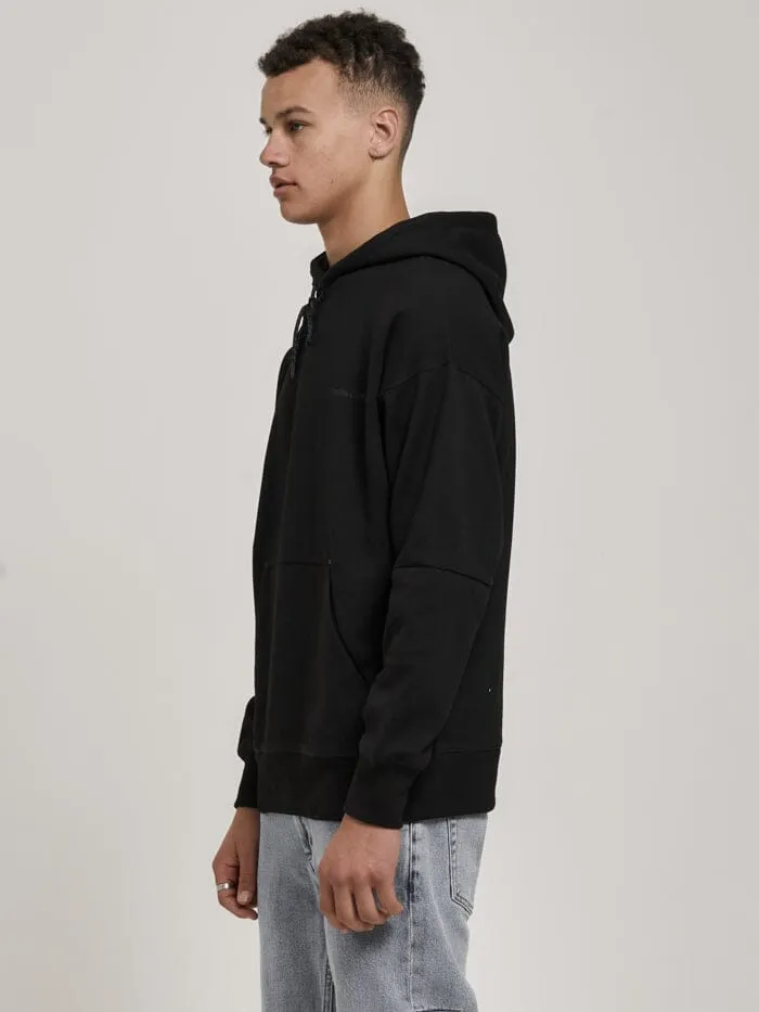 Mens Underground Slouch Pull On Hood Black Thrills Sweaters and Fleece