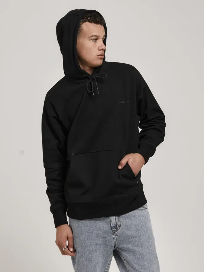 Mens Underground Slouch Pull On Hood Black Thrills Sweaters and Fleece