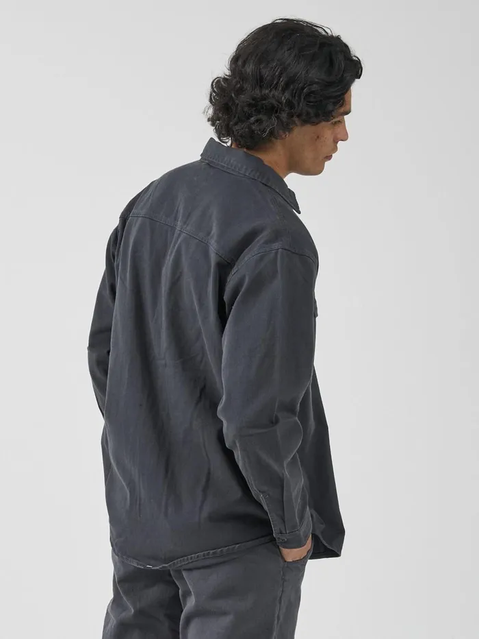 Mens Union Long Sleeve Work Shirt Petrol Thrills Shirts