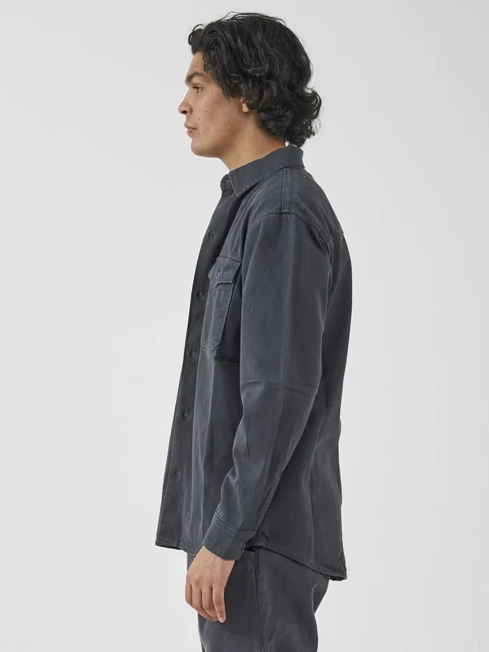 Mens Union Long Sleeve Work Shirt Petrol Thrills Shirts