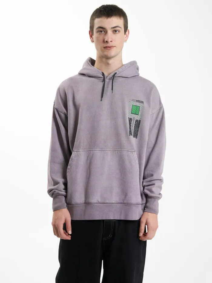 Mens Vibrations Slouch Hood Mineral Gray Thrills Sweaters and Fleece