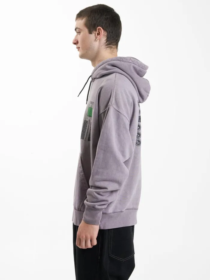 Mens Vibrations Slouch Hood Mineral Gray Thrills Sweaters and Fleece
