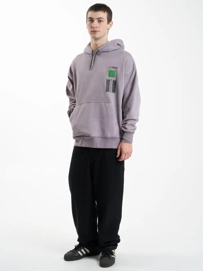 Mens Vibrations Slouch Hood Mineral Gray Thrills Sweaters and Fleece