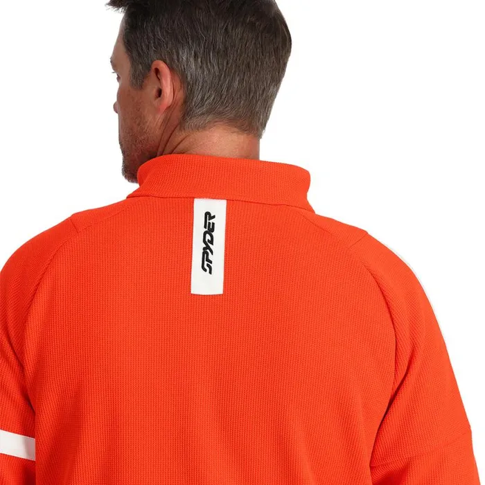 Mens Wengen Bandit Full Zip Twisted Orange Spyder Fleece