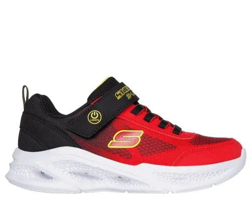 MeteorLights 8211 Krendox Red Black Kids SKECHERS Big Kids UK Sizes 36
