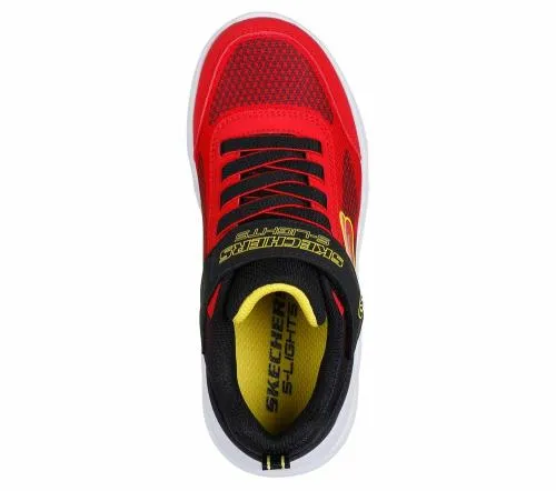 MeteorLights 8211 Krendox Red Black Kids SKECHERS Big Kids UK Sizes 36