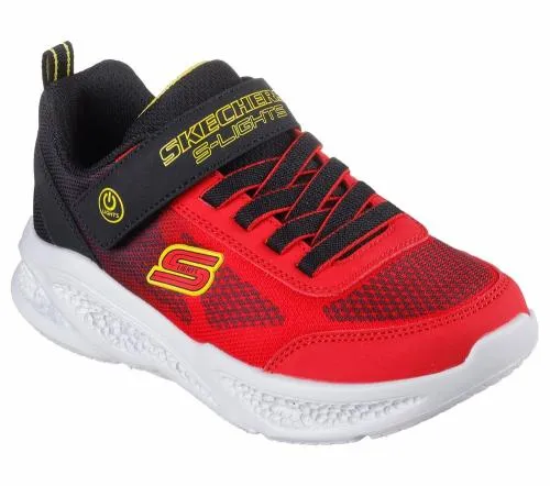 MeteorLights 8211 Krendox Red Black Kids SKECHERS Big Kids UK Sizes 36