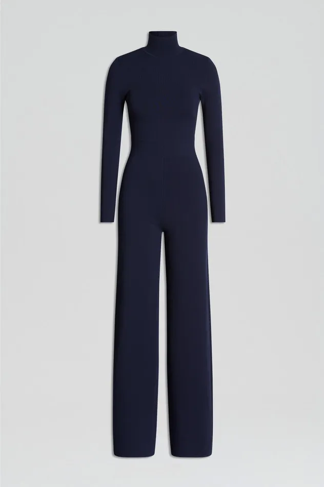 MICRO CREPE JUMPSUIT NAVY Women Knitwear Scanlan Theodore MICRO CREPE JUMPSUIT NAVY Women Knitwear Scanlan Theodore
