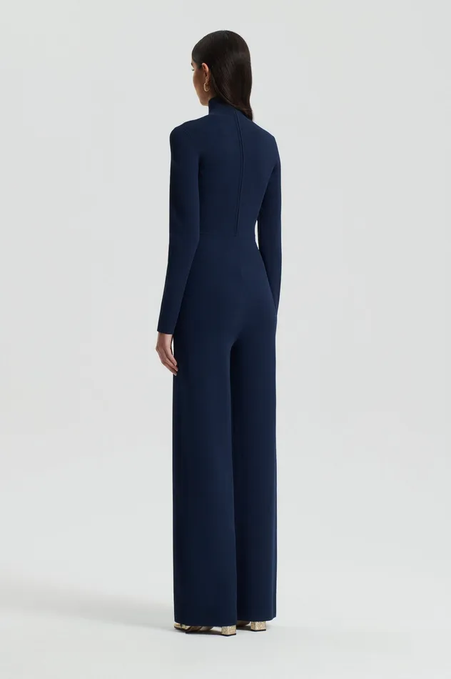 MICRO CREPE JUMPSUIT NAVY Women Knitwear Scanlan Theodore MICRO CREPE JUMPSUIT NAVY Women Knitwear Scanlan Theodore