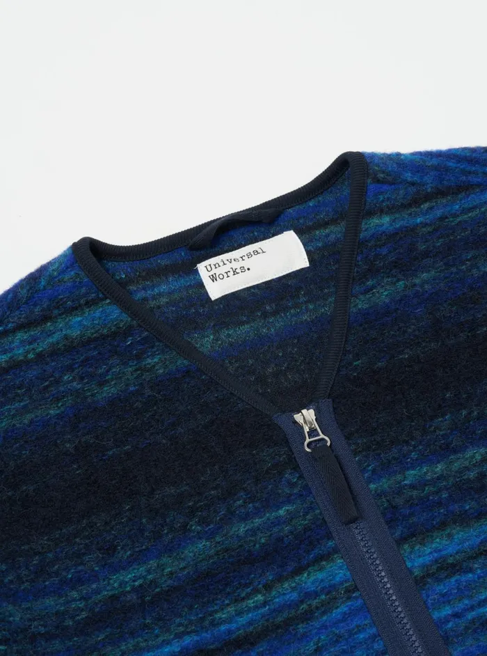 Military Liner Jacket In Blue Mississippi Fleece Men Universal Works Fleece