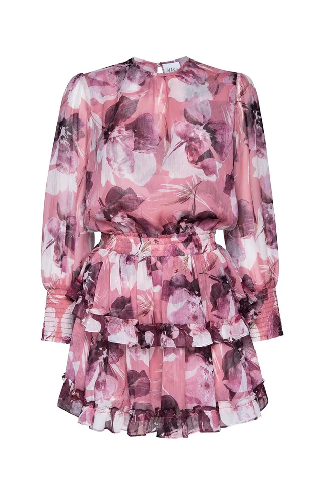MISA Los Angeles CAMILA DRESS Flora Tropical Mix Women Dresses