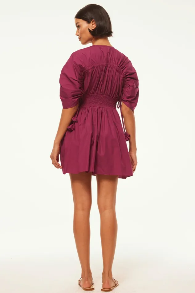 MISA Los Angeles CAMILA DRESS Orchid Cotton Poplin Women Dresses
