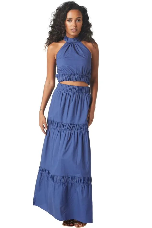 MISA Los Angeles CAMPOS SKIRT Indigo Blue Women Skirts and Shorts