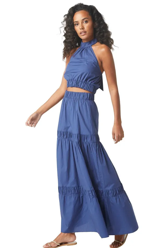 MISA Los Angeles CAMPOS SKIRT Indigo Blue Women Skirts and Shorts