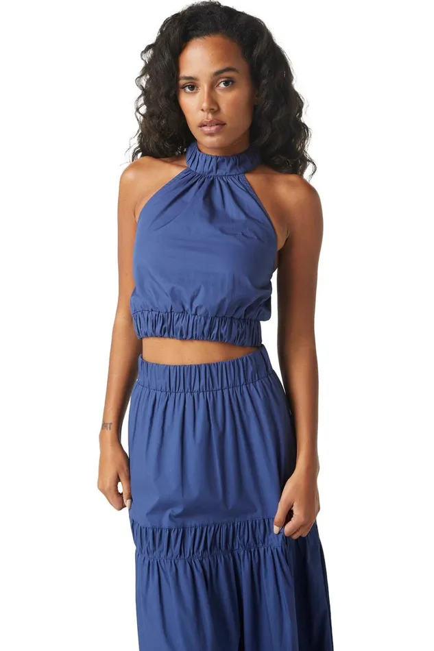 MISA Los Angeles CAMPOS SKIRT Indigo Blue Women Skirts and Shorts