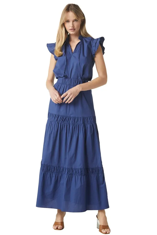 MISA Los Angeles CAMPOS SKIRT Indigo Blue Women Skirts and Shorts