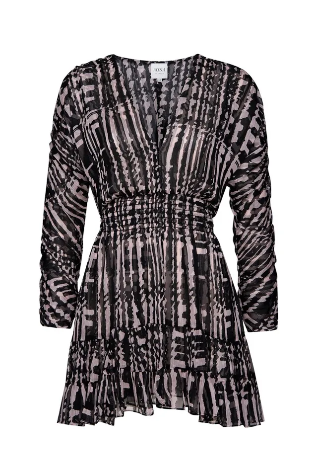 MISA Los Angeles CHIARA DRESS Holiday Abstraction Women Dresses