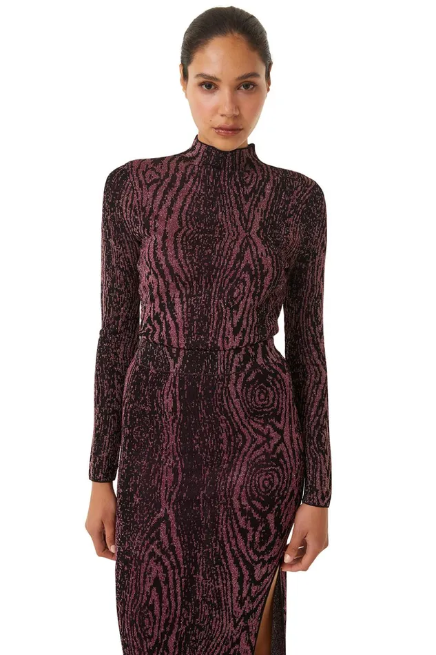 MISA Los Angeles CLARA TOP Plum Women Tops