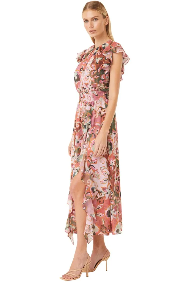 MISA Los Angeles DALITA DRESS Resort Batik Chiffon Women Dresses