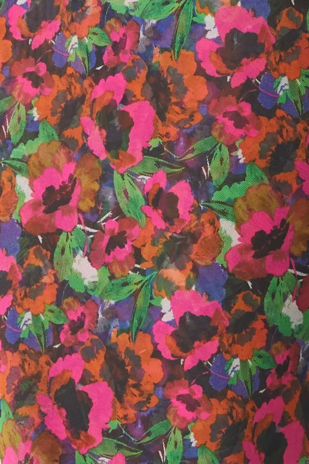 MISA Los Angeles DANIA SKIRT Jewel Tone Flora Women Skirts and Shorts
