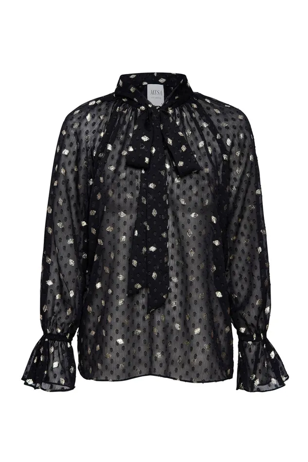 MISA Los Angeles GRACIE TOP Diamond Clip Dot Women Tops