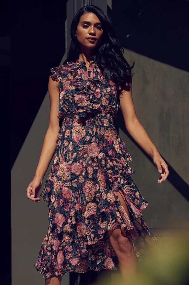 MISA Los Angeles ILYSA DRESS Flora Dot Women Dresses