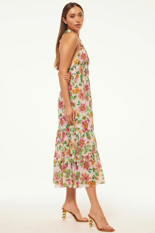 MISA Los Angeles KAROLINA DRESS Flora Exotica Chiffon Women Dresses