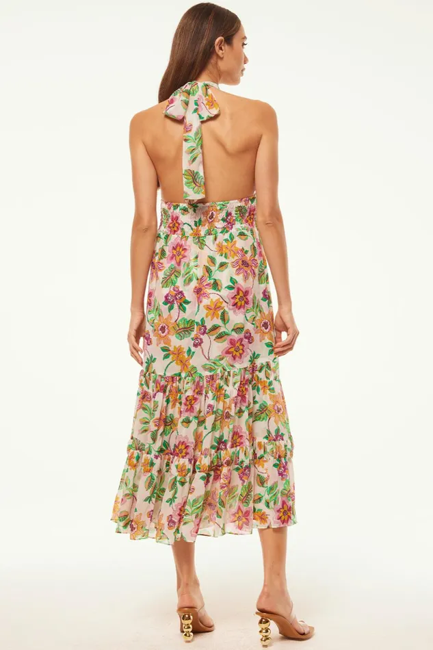 MISA Los Angeles KAROLINA DRESS Flora Exotica Chiffon Women Dresses