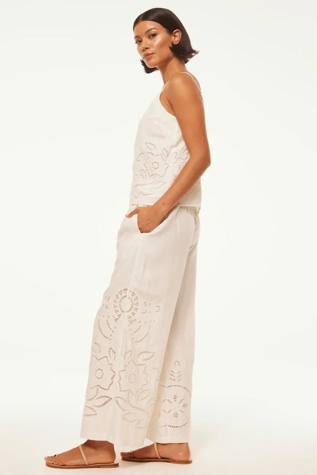 MISA Los Angeles MARCELA TOP Canary Eyelet Women Tops