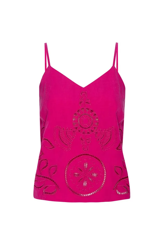 MISA Los Angeles MARCELA TOP Canary Eyelet Women Tops