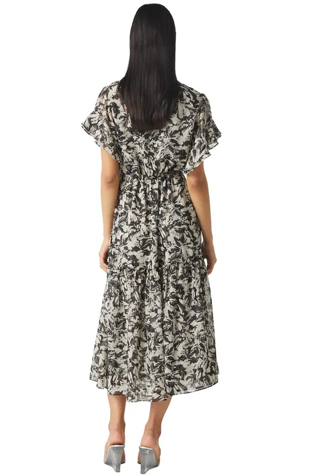 MISA Los Angeles RANJANA DRESS Tonal Abstract Women Dresses