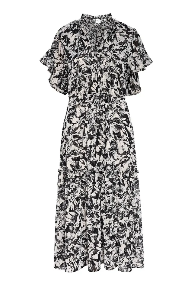 MISA Los Angeles RANJANA DRESS Tonal Abstract Women Dresses