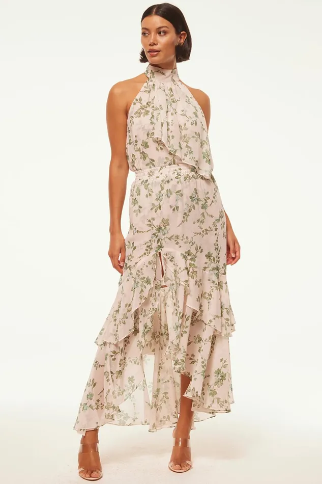 MISA Los Angeles SEVA SKIRT White Sage Botanica Women Skirts and Shorts