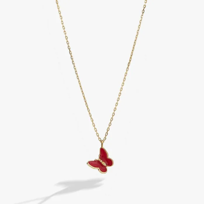 Necklaces Women Alex And Ani 90s Nostalgia Butterfly Necklace Gold