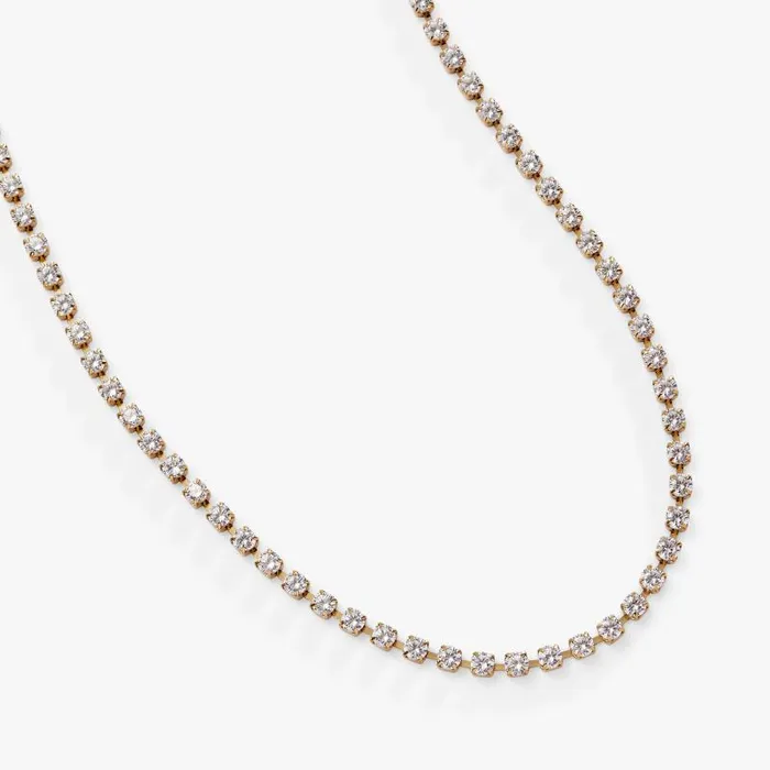 Necklaces Women Alex And Ani Crystal Tennis Chain Necklace Stainless Steel Silver