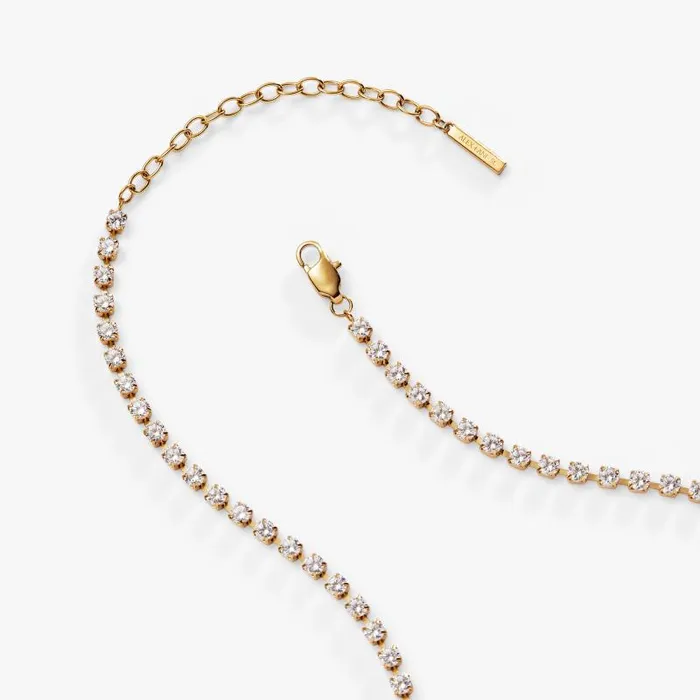 Necklaces Women Alex And Ani Crystal Tennis Chain Necklace Stainless Steel Silver
