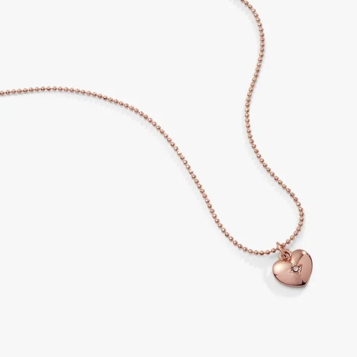 Necklaces Women Alex And Ani Dainty Heart Necklace Shiny Rose Gold