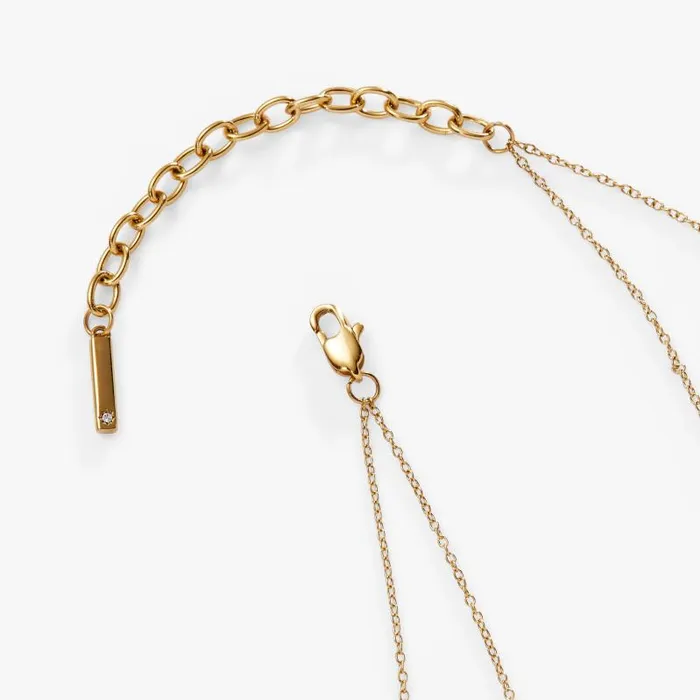 Necklaces Women Alex And Ani DoubleLayer Crystal Necklace Stainless Steel Gold