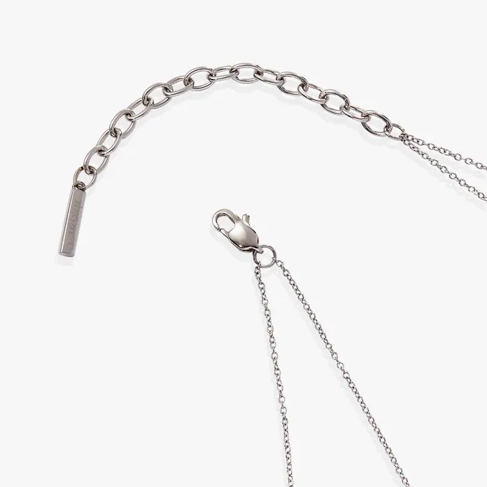 Necklaces Women Alex And Ani DoubleLayer Crystal Necklace Stainless Steel Gold