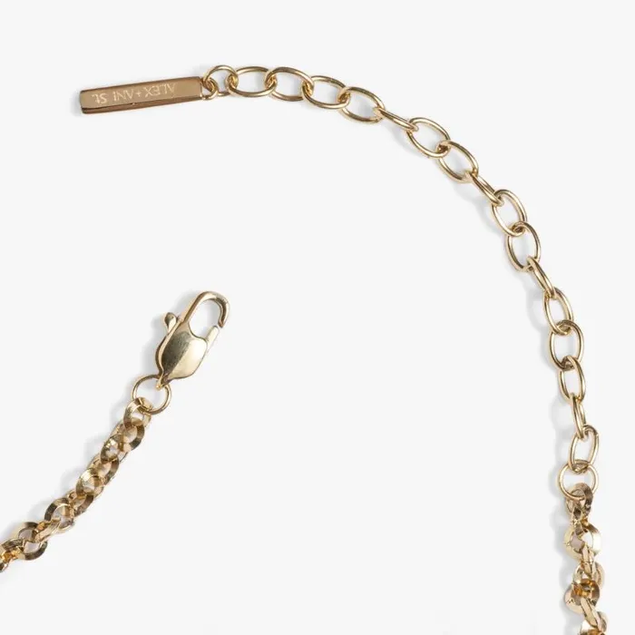 Necklaces Women Alex And Ani Faceted Rolo Charm and Layering Necklace Stainless Steel Gold