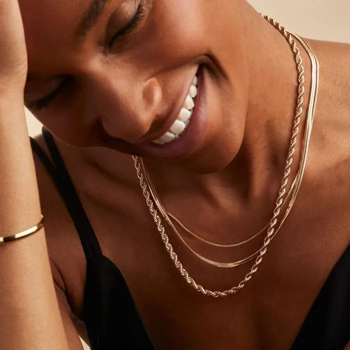 Necklaces Women Alex And Ani French Rope Chain Necklace Shiny Chocolate