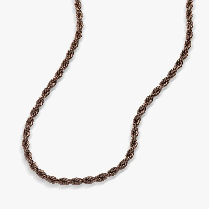 Necklaces Women Alex And Ani French Rope Chain Necklace Shiny Chocolate
