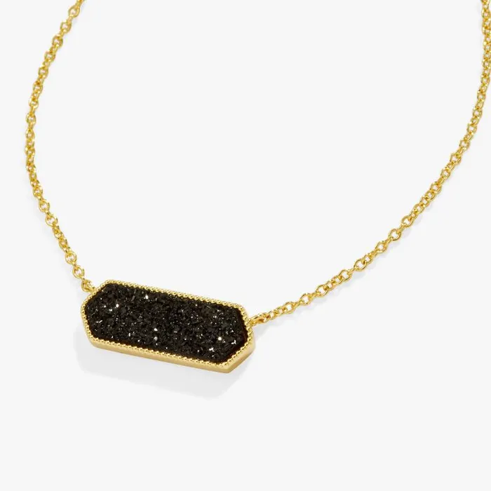 Necklaces Women Alex And Ani Glitter Druzy Pendant Necklace Black Gold