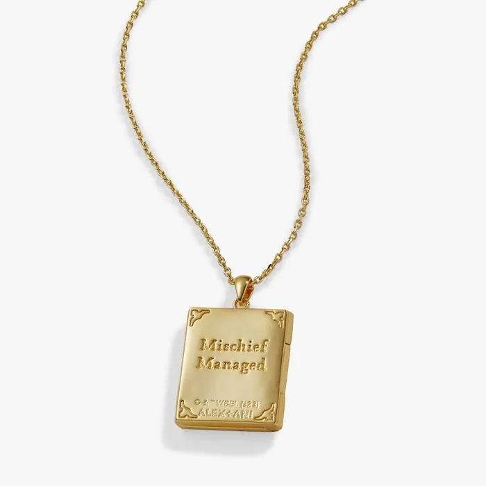 Necklaces Women Alex And Ani Harry Potter Mischief Managed Locket Necklace Gold
