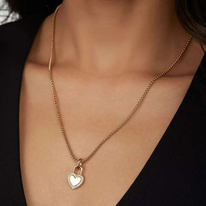 Necklaces Women Alex And Ani Heart Lock 039Follow Your Dreams039 Necklace Gold