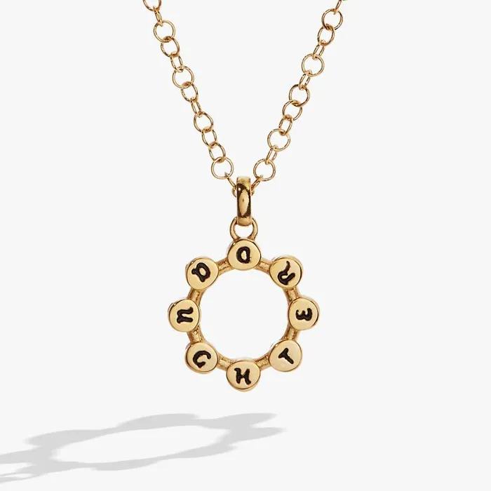 Necklaces Women Alex And Ani Hidden Message 039Daughter039 Crystal Necklace Stainless Steel Gold