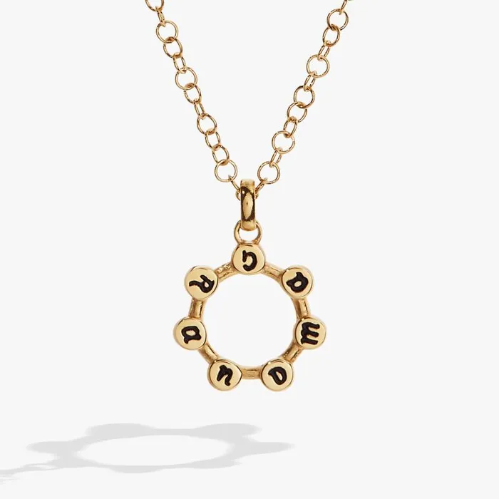 Necklaces Women Alex And Ani Hidden Message 039Grandma039 Crystal Necklace Stainless Steel Gold